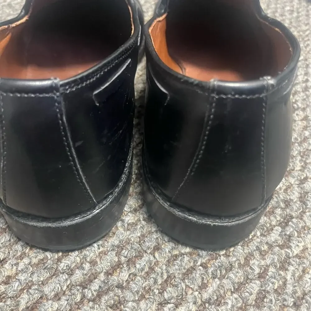 Allen Edmonds Grayson Black Leather Tassel Slip On Office Dapper Loafers 10